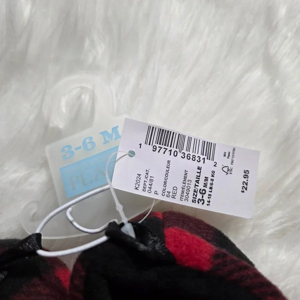 The Children's Place Plaid Baby Bear Booties